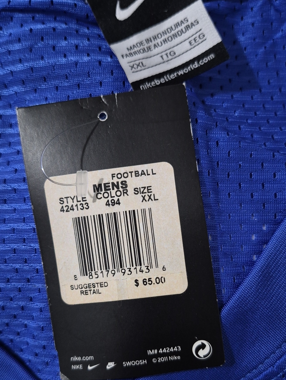 Nike Men's Football Jersey - Royal Blue